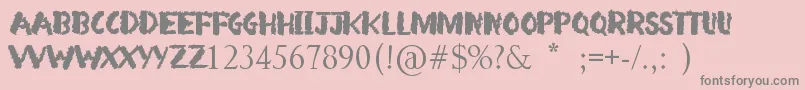 Arsonist Font – Gray Fonts on Pink Background
