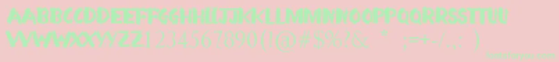 fuente Arsonist – Fuentes Verdes Sobre Fondo Rosa
