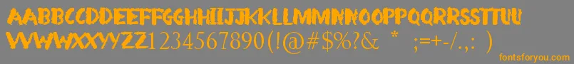 Arsonist Font – Orange Fonts on Gray Background