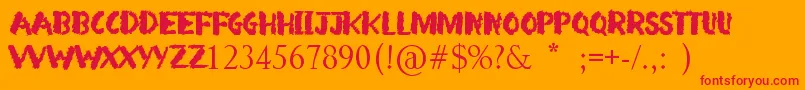 Arsonist Font – Red Fonts on Orange Background
