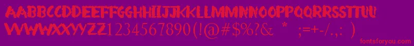 Arsonist Font – Red Fonts on Purple Background
