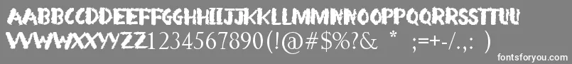 Arsonist Font – White Fonts on Gray Background