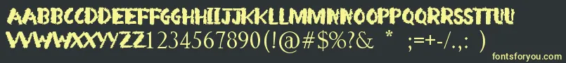 Arsonist Font – Yellow Fonts on Black Background