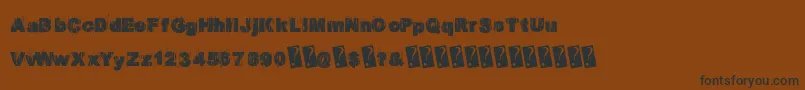 Europarty Font – Black Fonts on Brown Background