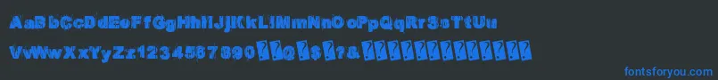 Europarty Font – Blue Fonts on Black Background