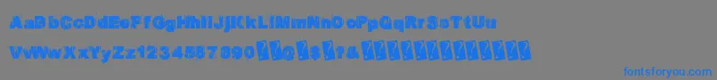 Europarty Font – Blue Fonts on Gray Background