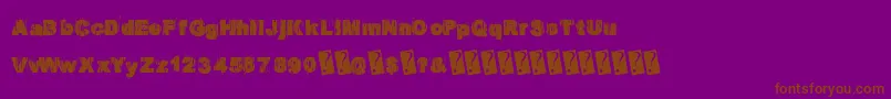 Europarty Font – Brown Fonts on Purple Background