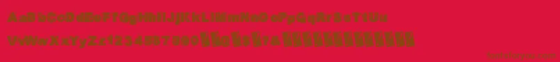 Europarty Font – Brown Fonts on Red Background