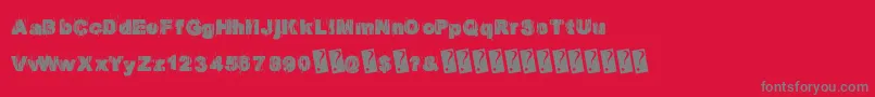 Europarty Font – Gray Fonts on Red Background