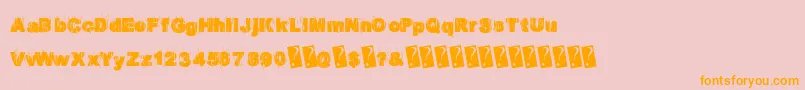 Europarty Font – Orange Fonts on Pink Background