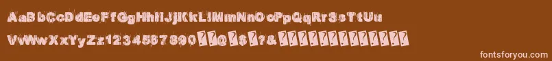 Europarty Font – Pink Fonts on Brown Background