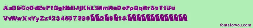 Europarty Font – Purple Fonts on Green Background