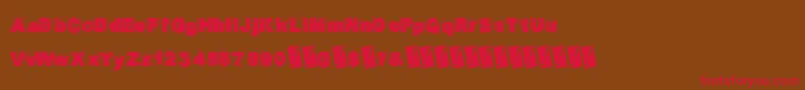 Europarty Font – Red Fonts on Brown Background