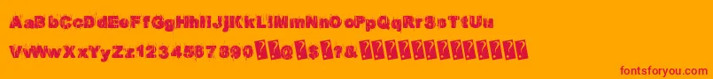 Europarty Font – Red Fonts on Orange Background