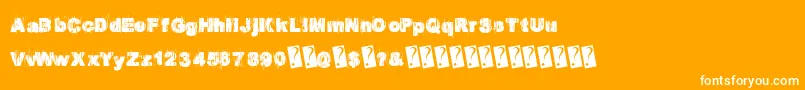 Europarty Font – White Fonts on Orange Background