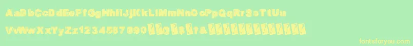 Europarty Font – Yellow Fonts on Green Background
