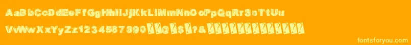 Europarty Font – Yellow Fonts on Orange Background