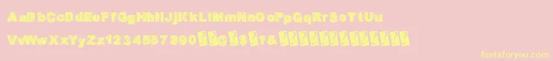 Europarty Font – Yellow Fonts on Pink Background