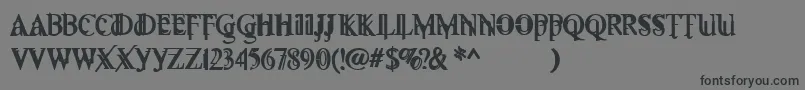 Шрифт Fallenthyme – чёрные шрифты на сером фоне