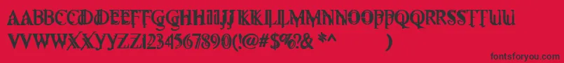 Fallenthyme Font – Black Fonts on Red Background