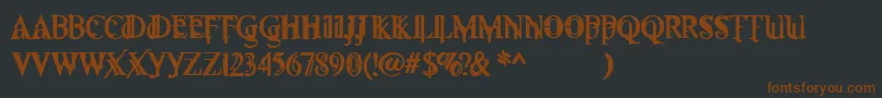 Fallenthyme Font – Brown Fonts on Black Background