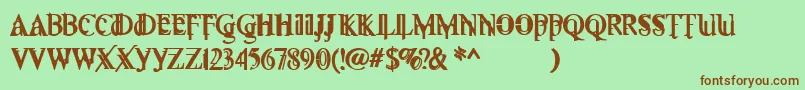 Fallenthyme Font – Brown Fonts on Green Background