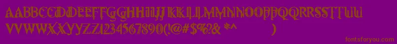 Fallenthyme Font – Brown Fonts on Purple Background