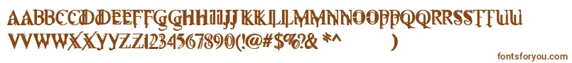 Шрифт Fallenthyme – коричневые шрифты на белом фоне