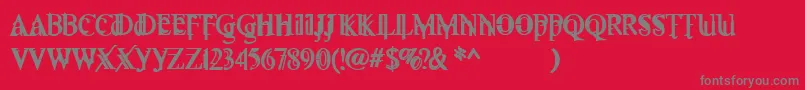 Fallenthyme Font – Gray Fonts on Red Background