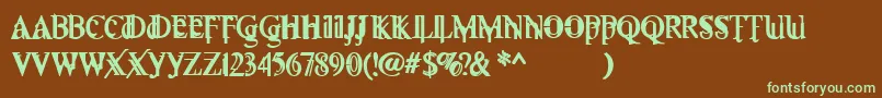Fallenthyme Font – Green Fonts on Brown Background