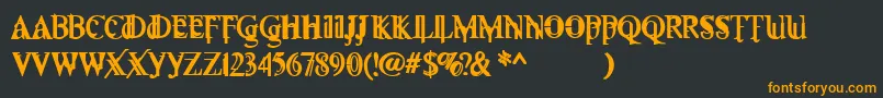 Fallenthyme Font – Orange Fonts on Black Background