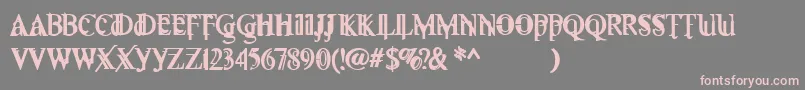 Fallenthyme Font – Pink Fonts on Gray Background