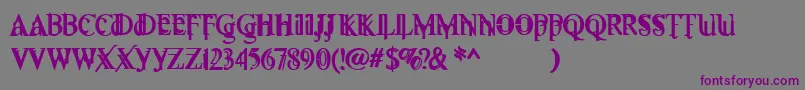 Шрифт Fallenthyme – фиолетовые шрифты на сером фоне
