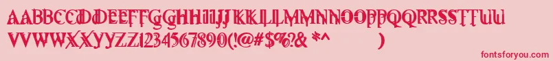 Fallenthyme Font – Red Fonts on Pink Background