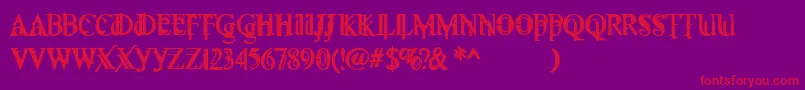 Fallenthyme Font – Red Fonts on Purple Background