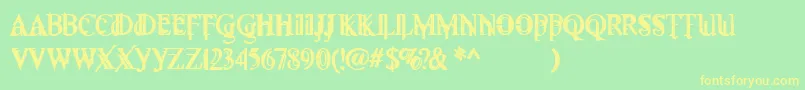 Fallenthyme Font – Yellow Fonts on Green Background