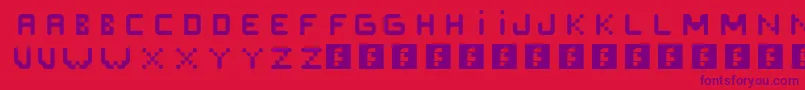 Scrept Font – Purple Fonts on Red Background