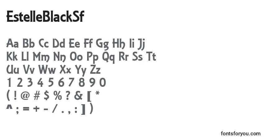 A fonte EstelleBlackSf – alfabeto, números, caracteres especiais