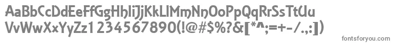 EstelleBlackSf-fontti – harmaat kirjasimet valkoisella taustalla