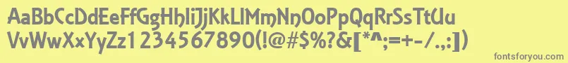 フォントEstelleBlackSf – 黄色の背景に灰色の文字