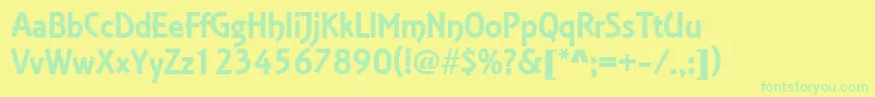 Police EstelleBlackSf – polices vertes sur fond jaune