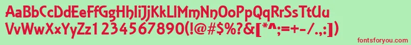 EstelleBlackSf Font – Red Fonts on Green Background