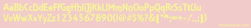 EstelleBlackSf Font – Yellow Fonts on Pink Background