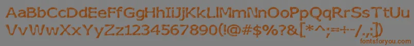 Heavytexture Font – Brown Fonts on Gray Background