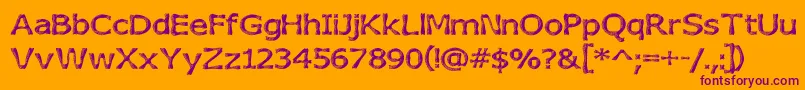 fuente Heavytexture – Fuentes Moradas Sobre Fondo Naranja