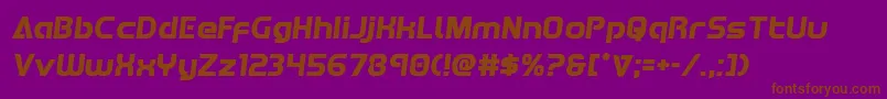 Redlinesemital Font – Brown Fonts on Purple Background