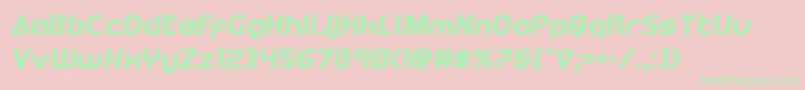 Redlinesemital Font – Green Fonts on Pink Background