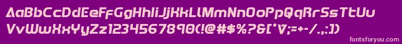 Redlinesemital Font – Pink Fonts on Purple Background