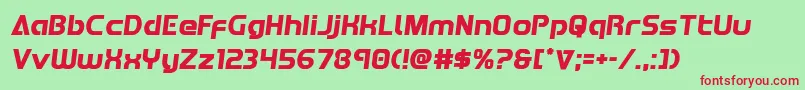 Redlinesemital Font – Red Fonts on Green Background