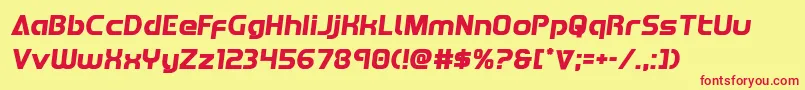 Redlinesemital Font – Red Fonts on Yellow Background